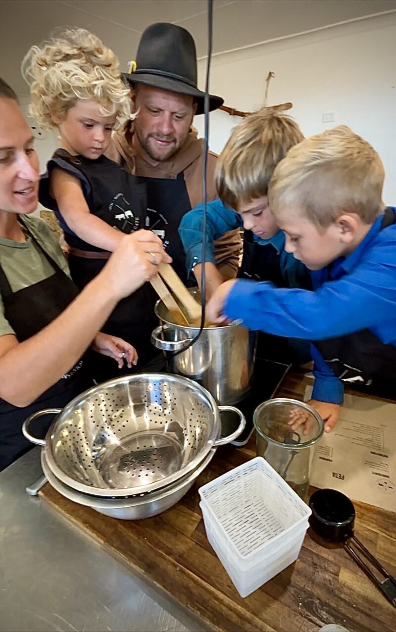 Family Cheese Making Workshop 1hr Always starting after morning Milking and Farm house Breakfasts around 9-9:30am-10:30am